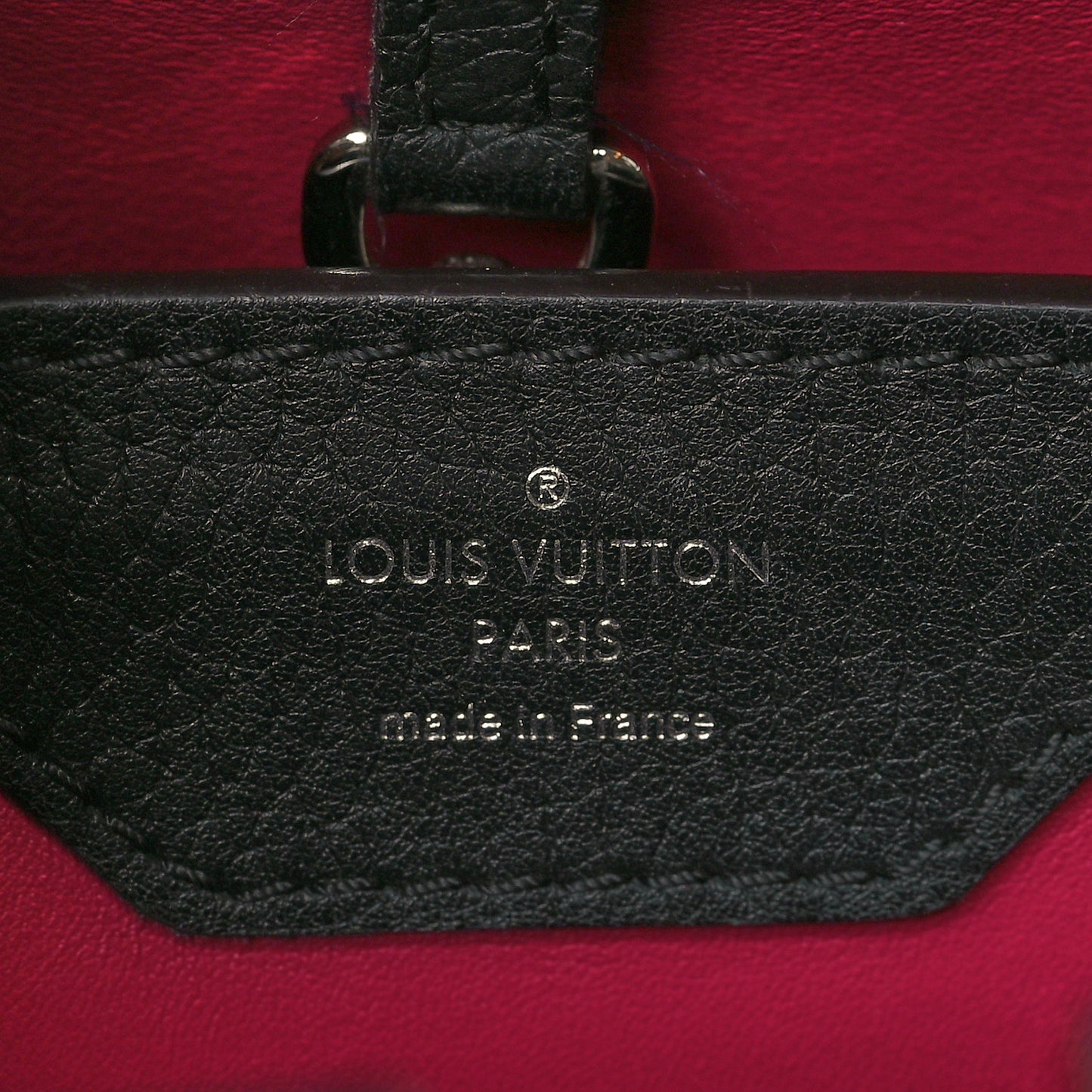 Taurillon Snakeskin Capucines PM Black