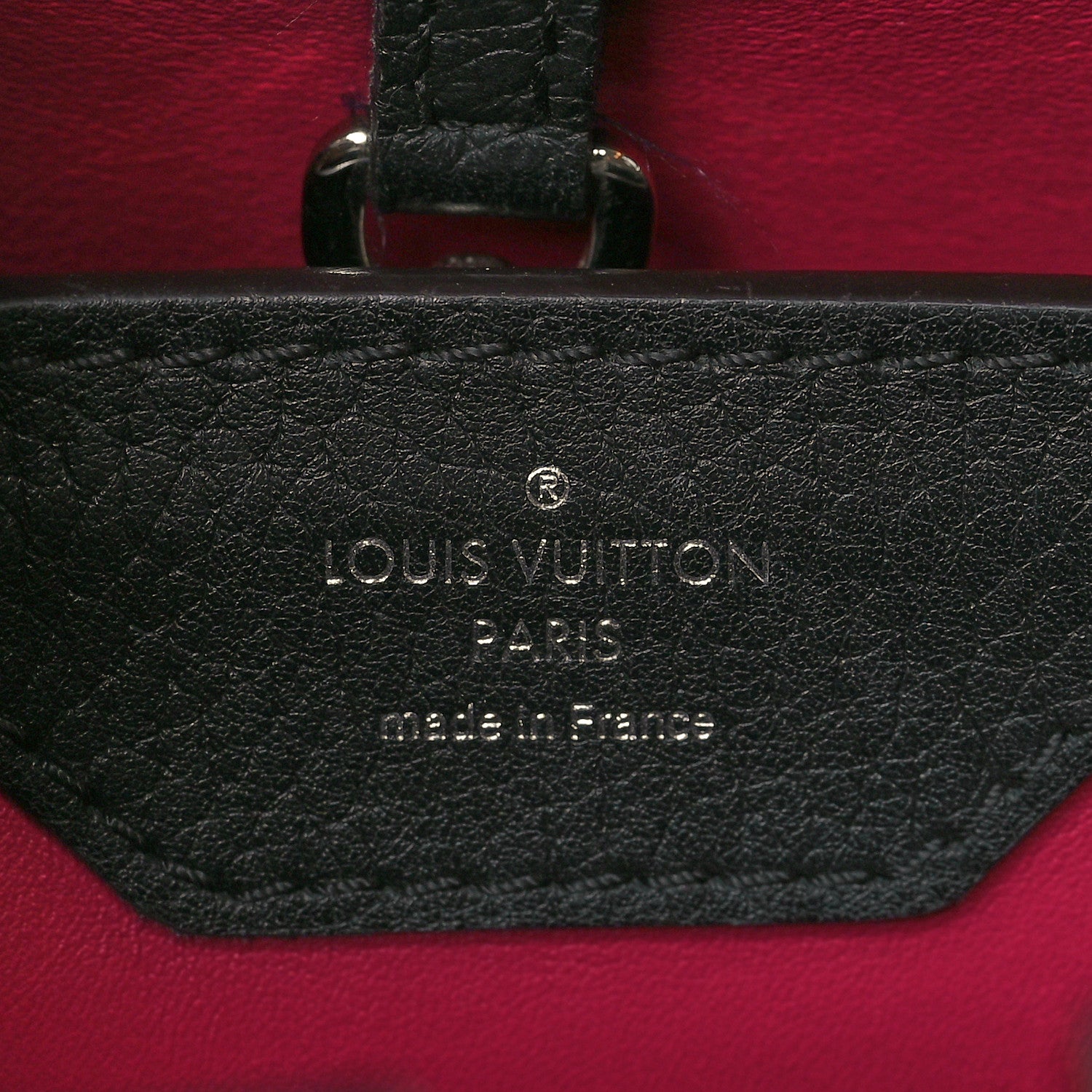 Louis Vuitton Taurillon Snakeskin Capucines PM Black 6 of 9