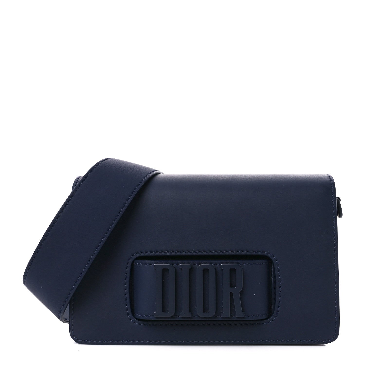 Christian Dior Smooth Calfskin Monochrome Dio(r)evolution Flap Bag Dark Blue 1 of 10