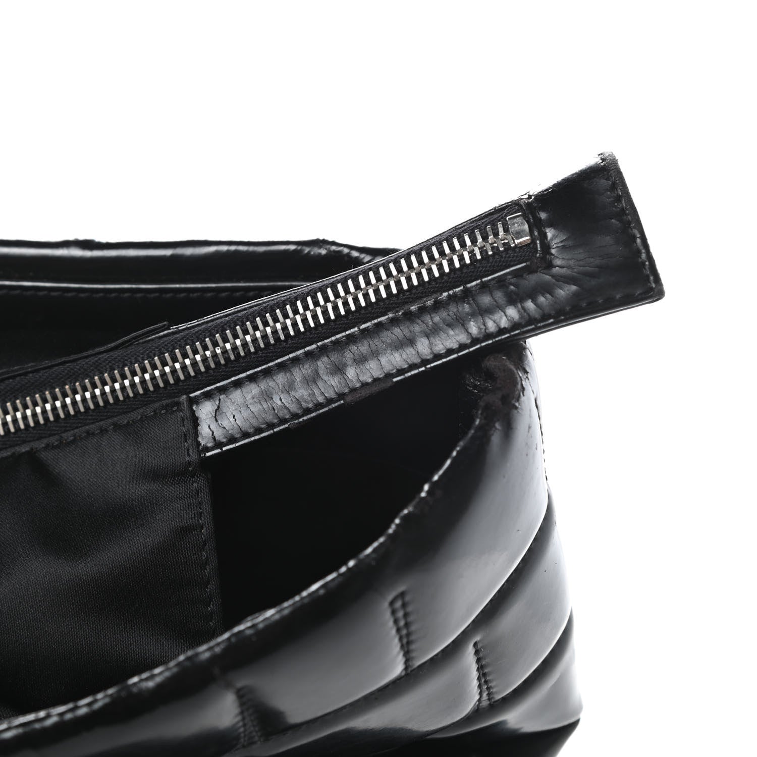 Chanel Vinyl Quilted Frozen Shopping Tote Black 12 of 15