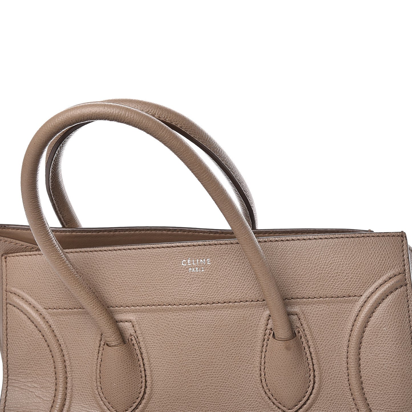 Grained Calfskin Medium Phantom Luggage Taupe