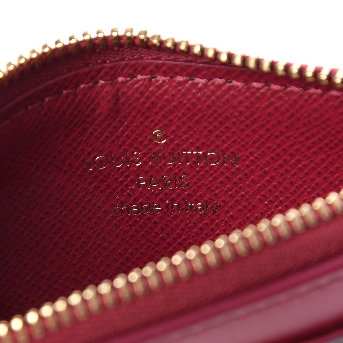 Monogram Zipped Card Holder Fuchsia