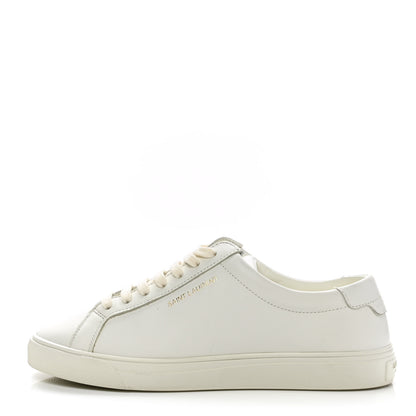 Saint Laurent Calfskin Andy Low Top Sneakers 36.5 Blanc Optique 1 of 8
