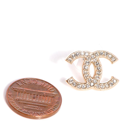 Chanel Crystal CC Earrings Gold 2 of 5