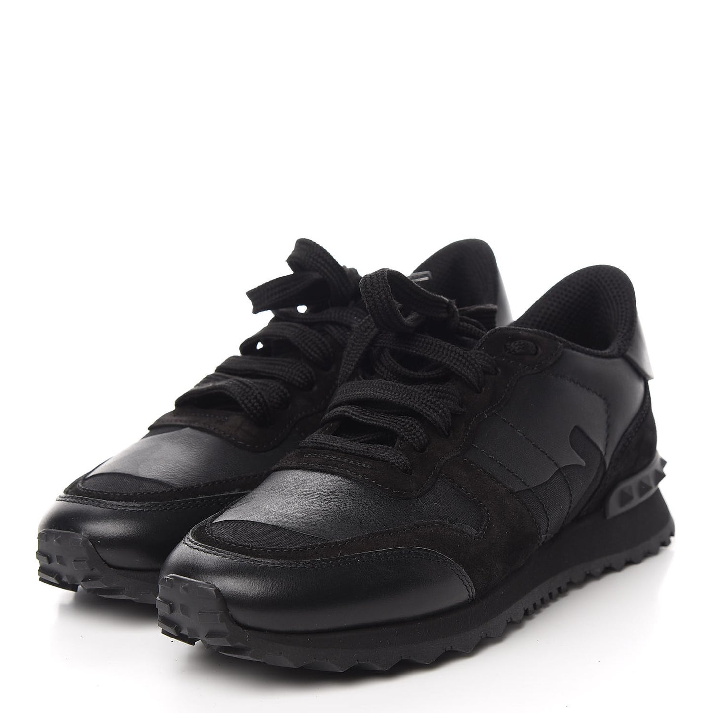 Nappa Suede Camouflage Womens Rockrunner Sneakers 35.5 Black