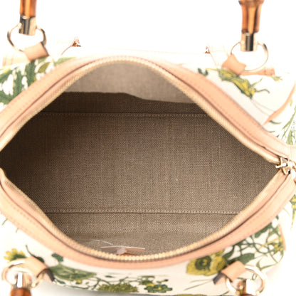 Gucci Canvas Floral Flora Bamboo Top Handle Boston Bag Multicolor 4 of 11