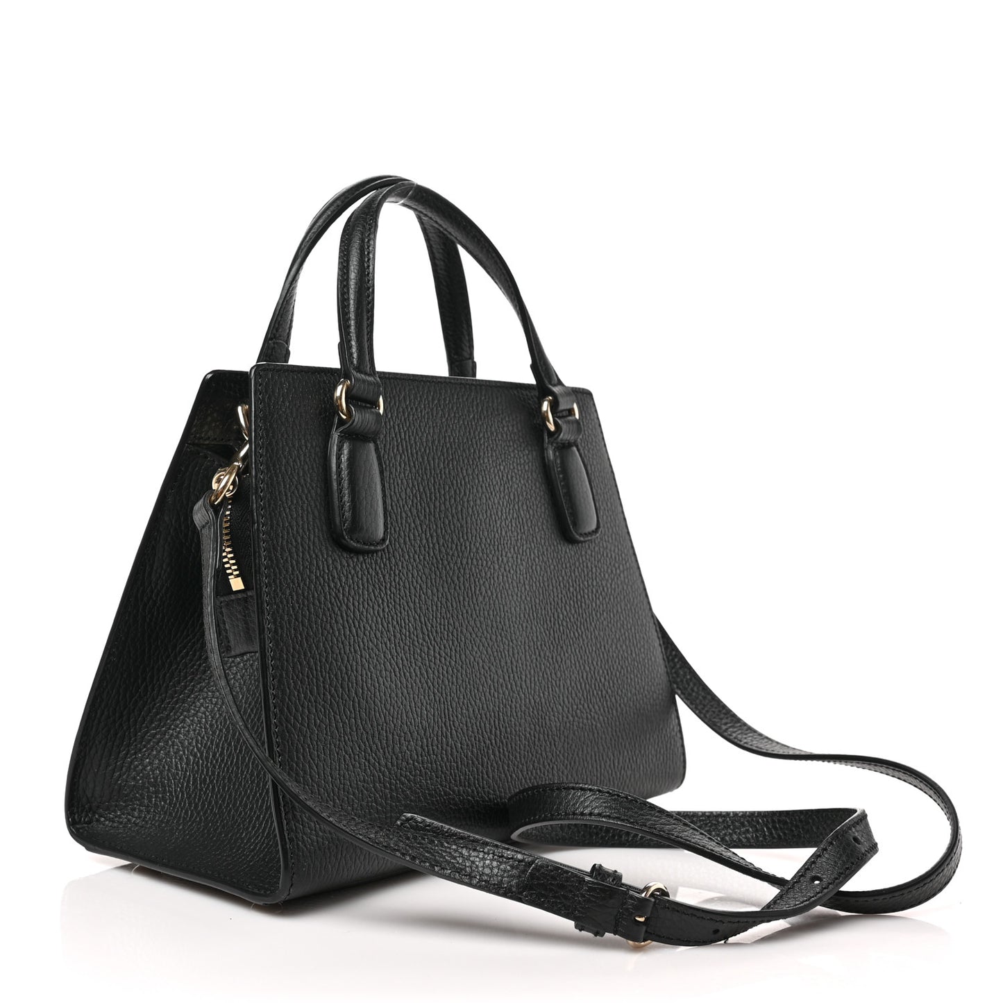Dollar Calfskin Medium Soho Top Handle Satchel Black