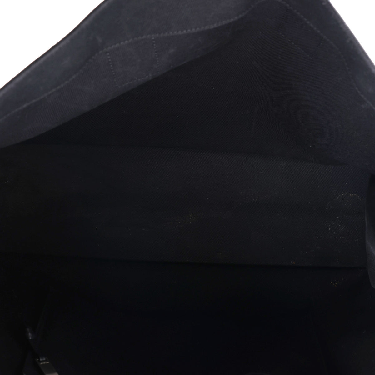 Linen Calfskin Rive Gauche Tote Black