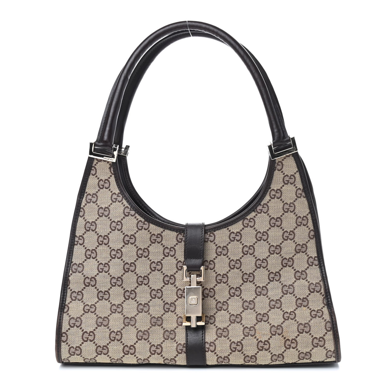 Gucci Monogram Bardot Shoulder Bag Dark Brown 1 of 6