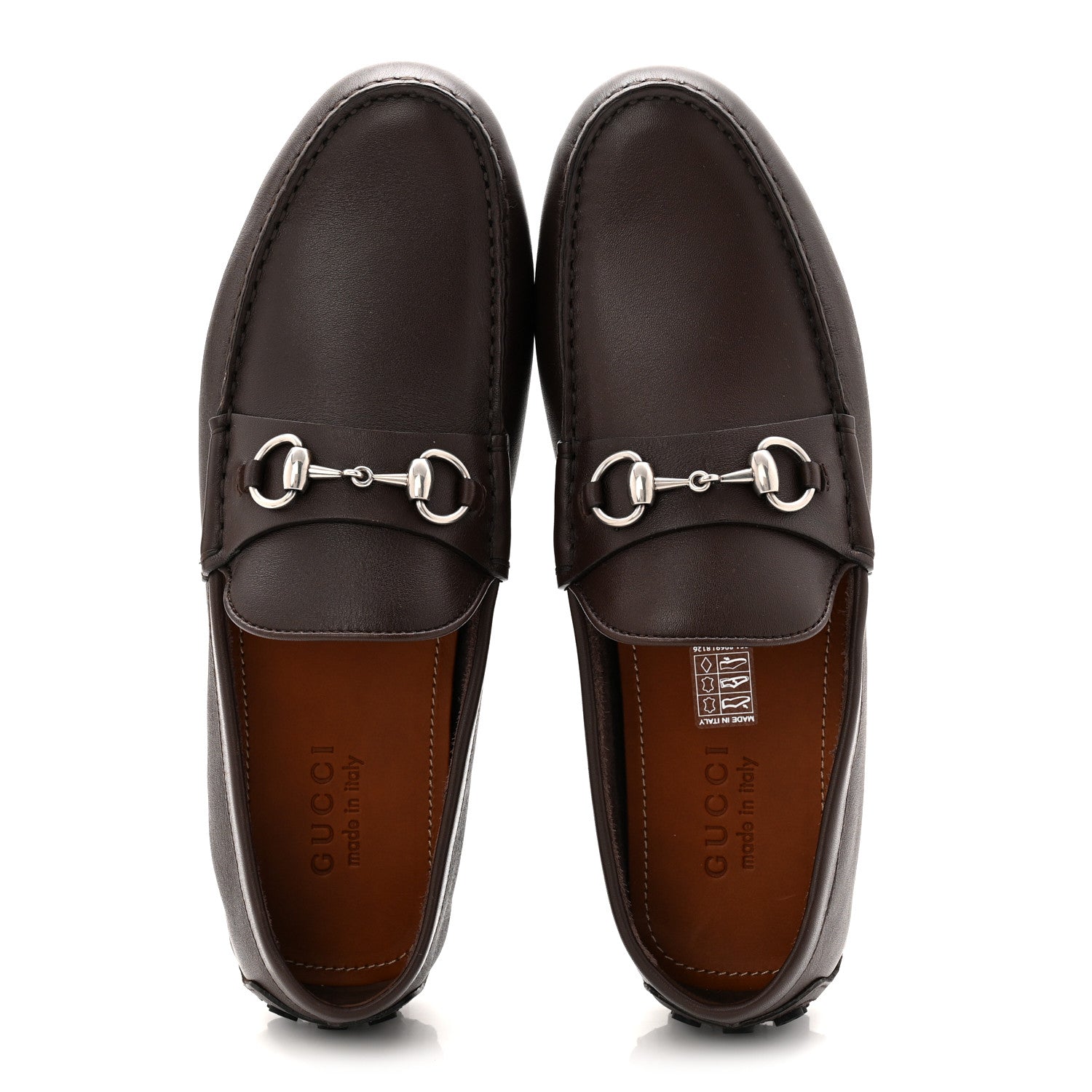 Gucci Soft Clove Calfskin Mens Horsebit Driver Loafers 9 Cocoa 5 of 8
