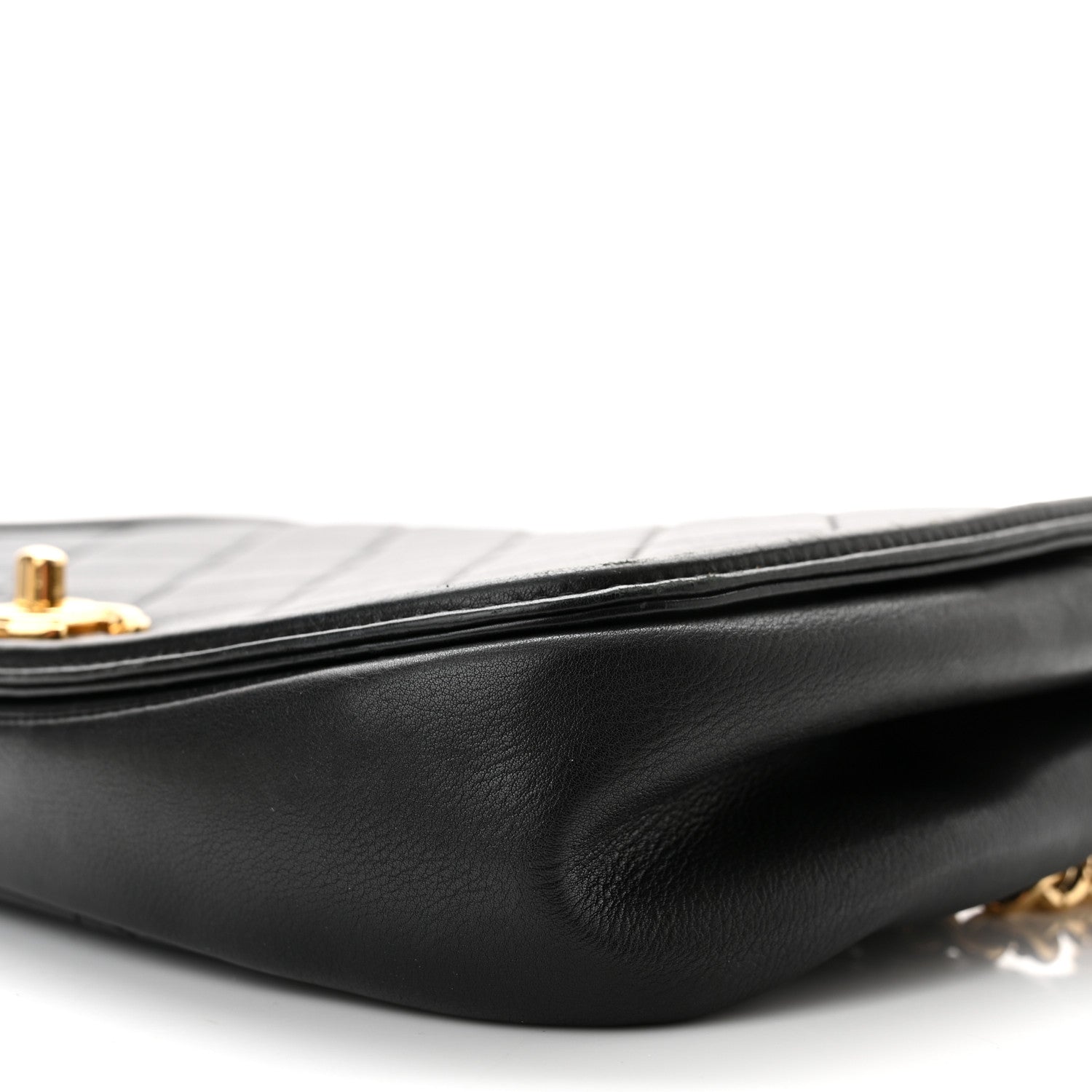 Chanel Calfskin Quilted Underline Flap Black 10 of 10