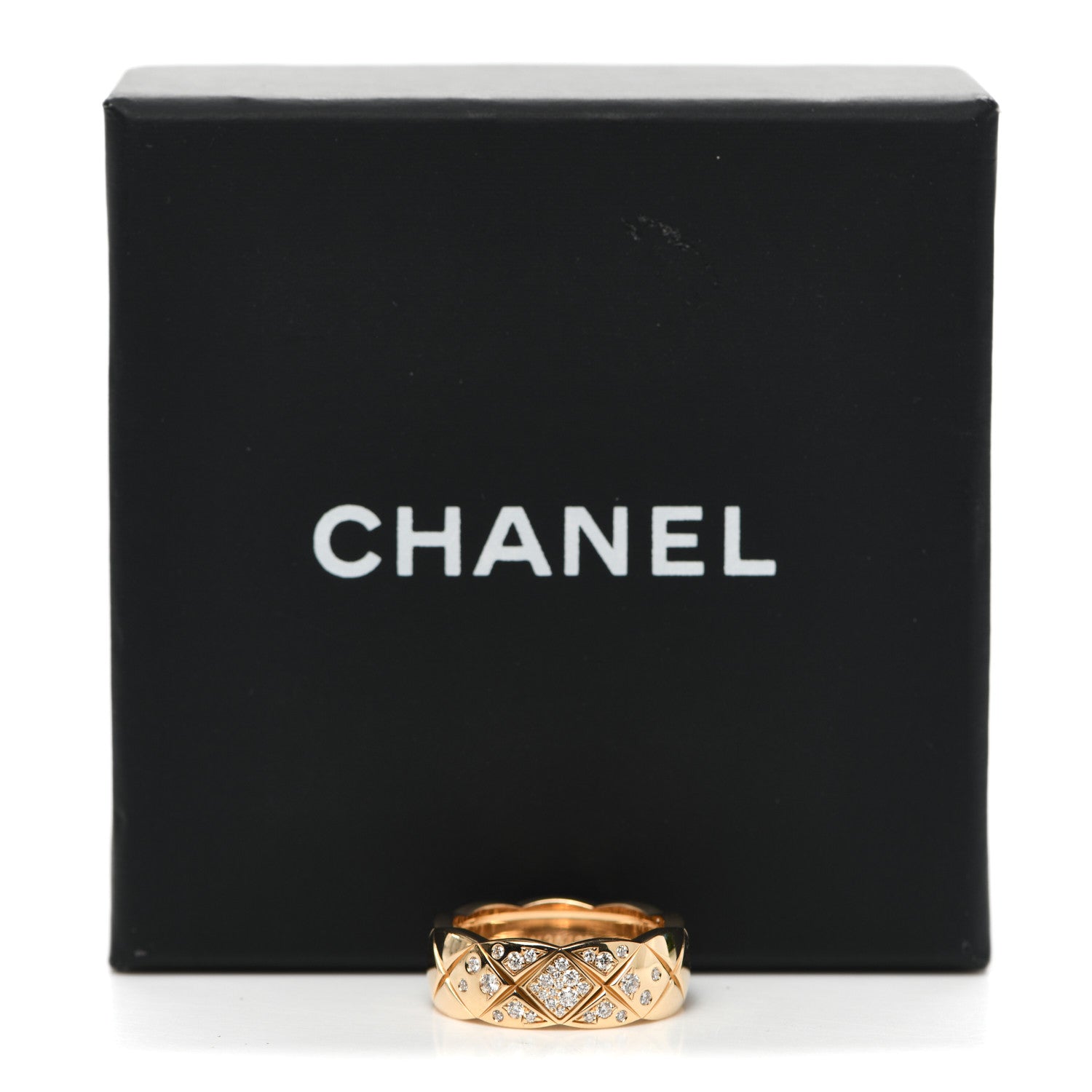 Chanel 18K Yellow Gold Diamond Small Coco Crush Ring 49 4.75 6 of 6