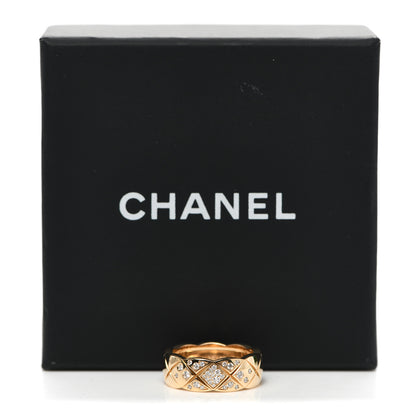 Chanel 18K Yellow Gold Diamond Small Coco Crush Ring 49 4.75 6 of 6