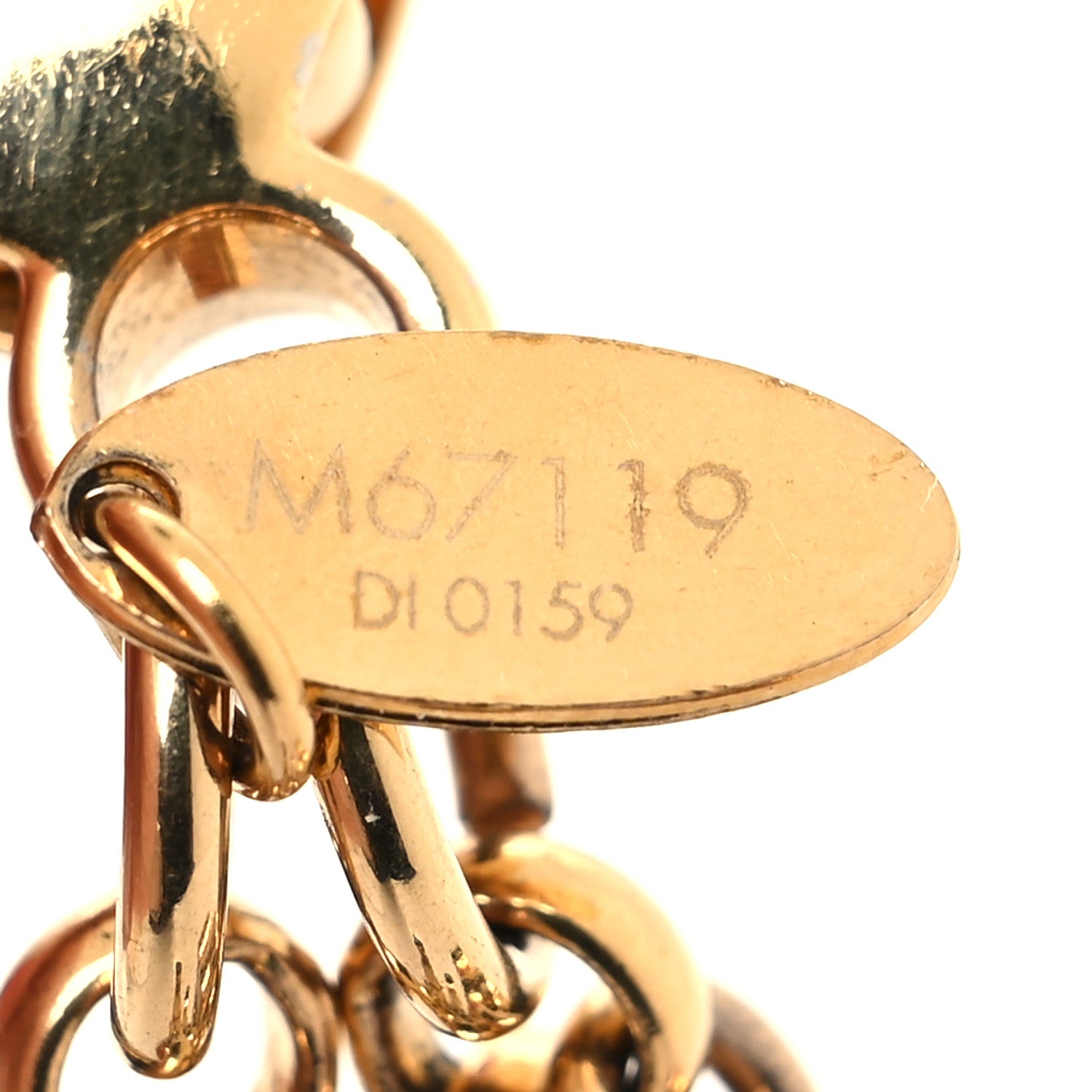 Louis Vuitton Metal Enamel Fleur De Monogram Bag Charm Dore 4 of 5