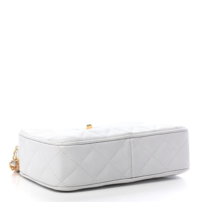 Chanel Caviar Quilted Camera Case White 3 of 13