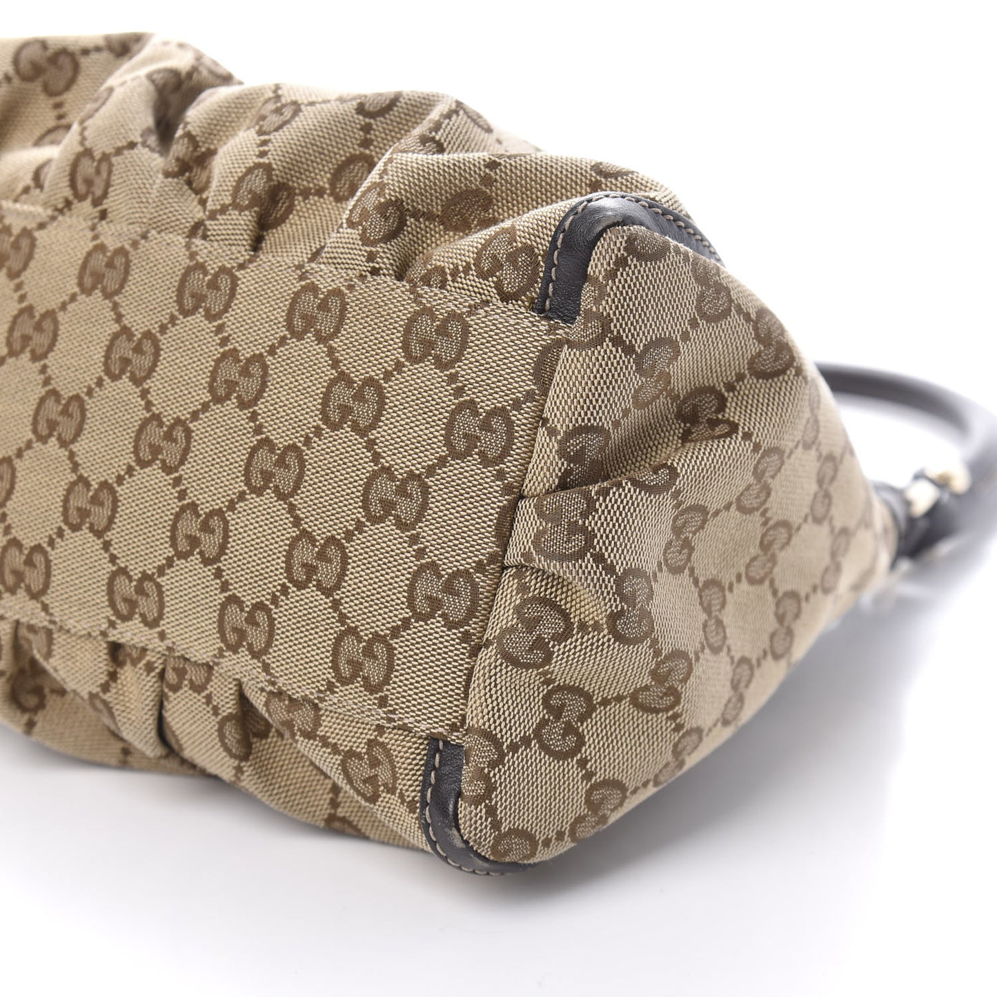 Monogram Medium D Gold Ring Hobo Dark Brown