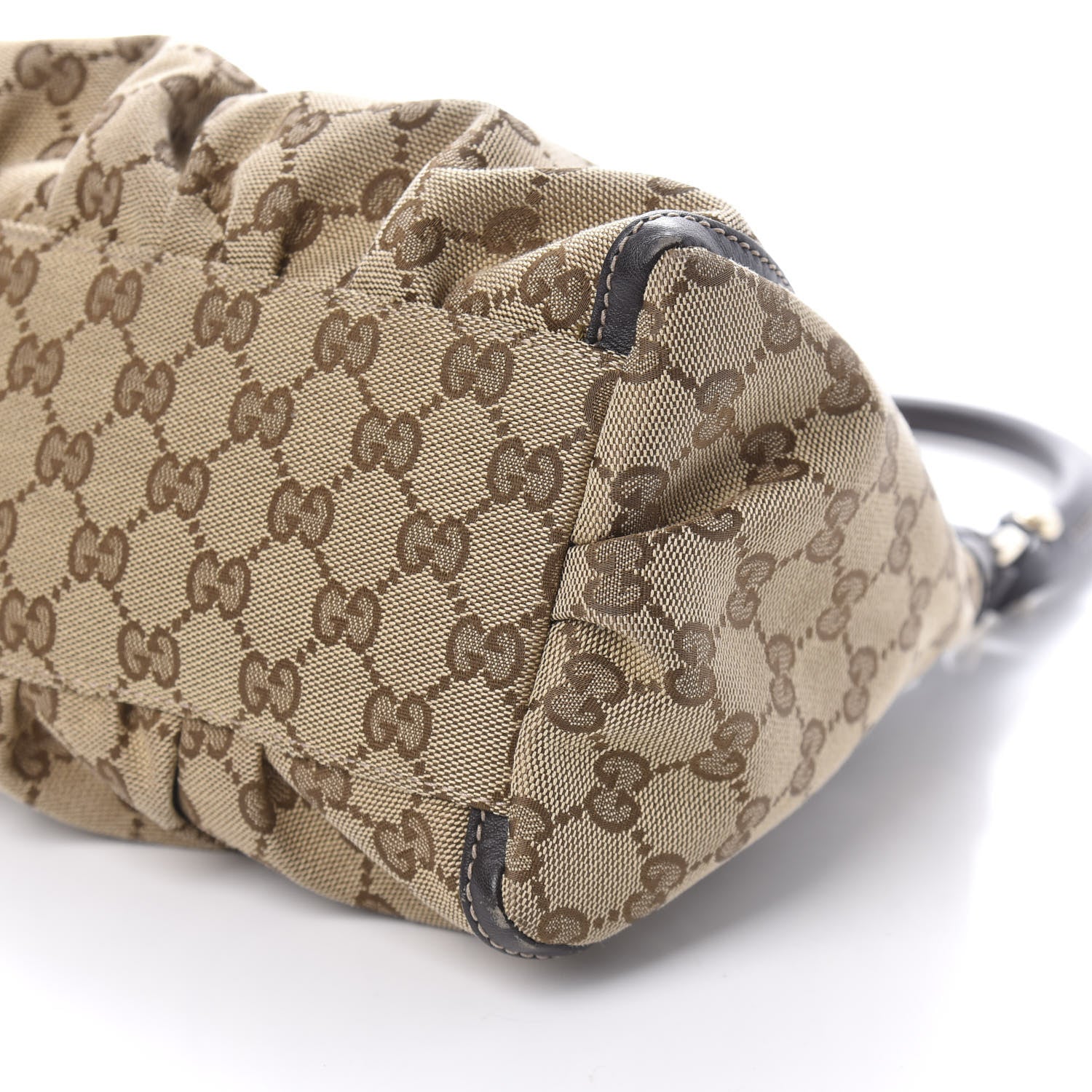 Gucci Monogram Medium D Gold Ring Hobo Dark Brown 7 of 10