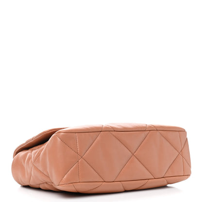 Chanel Lambskin Quilted Large Chanel 19 Flap Brown 4 of 9
