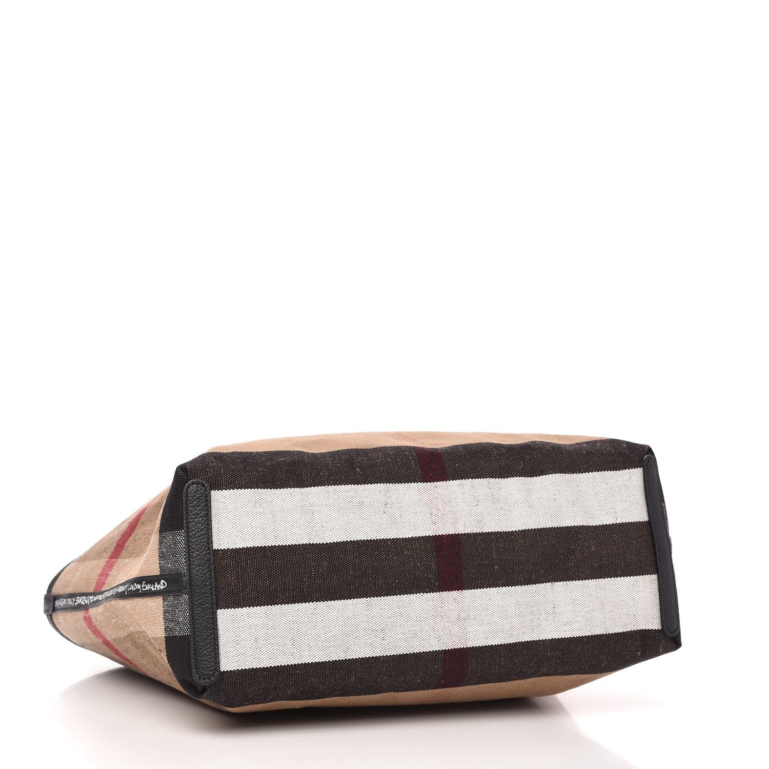 Burberry Coated Canvas Mega Check Medium Doodle Tote Black 4 of 9