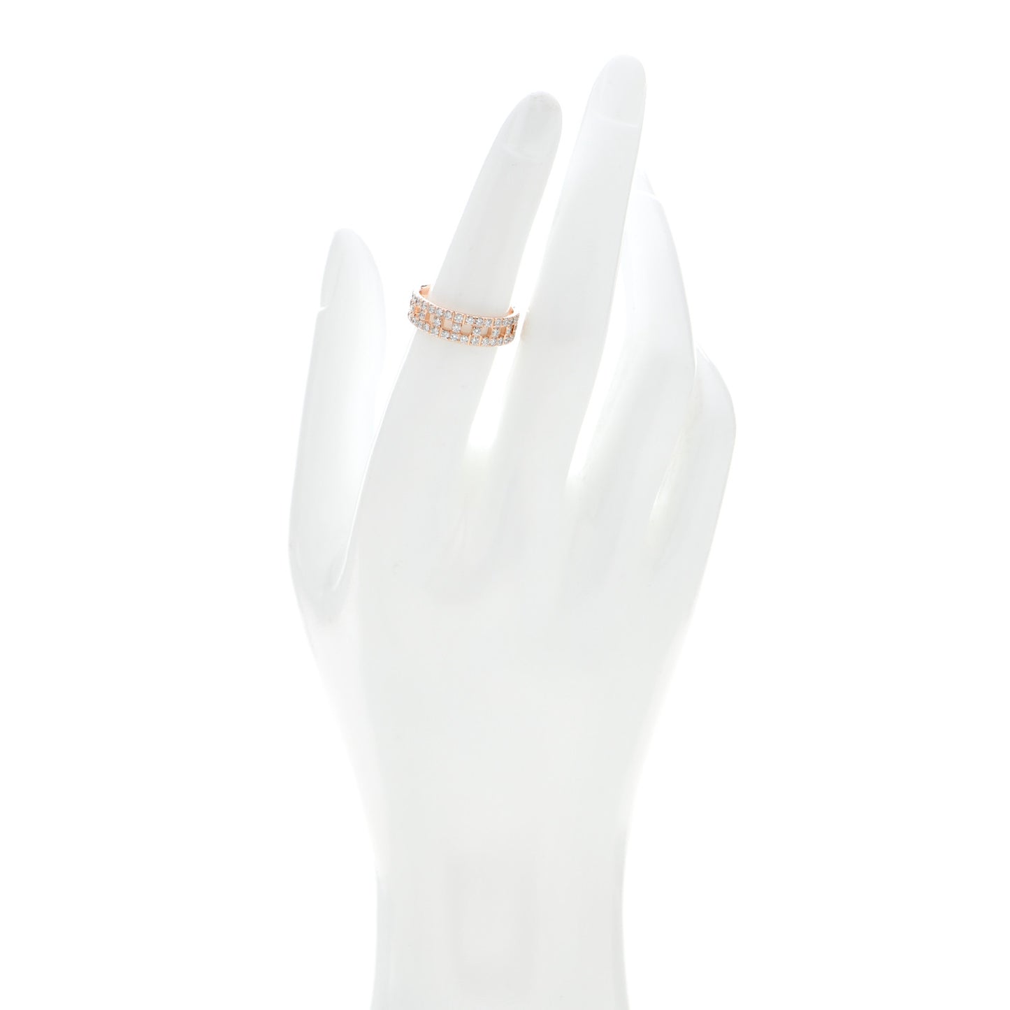 18K Rose Gold Diamond T True Wide Ring 52 6