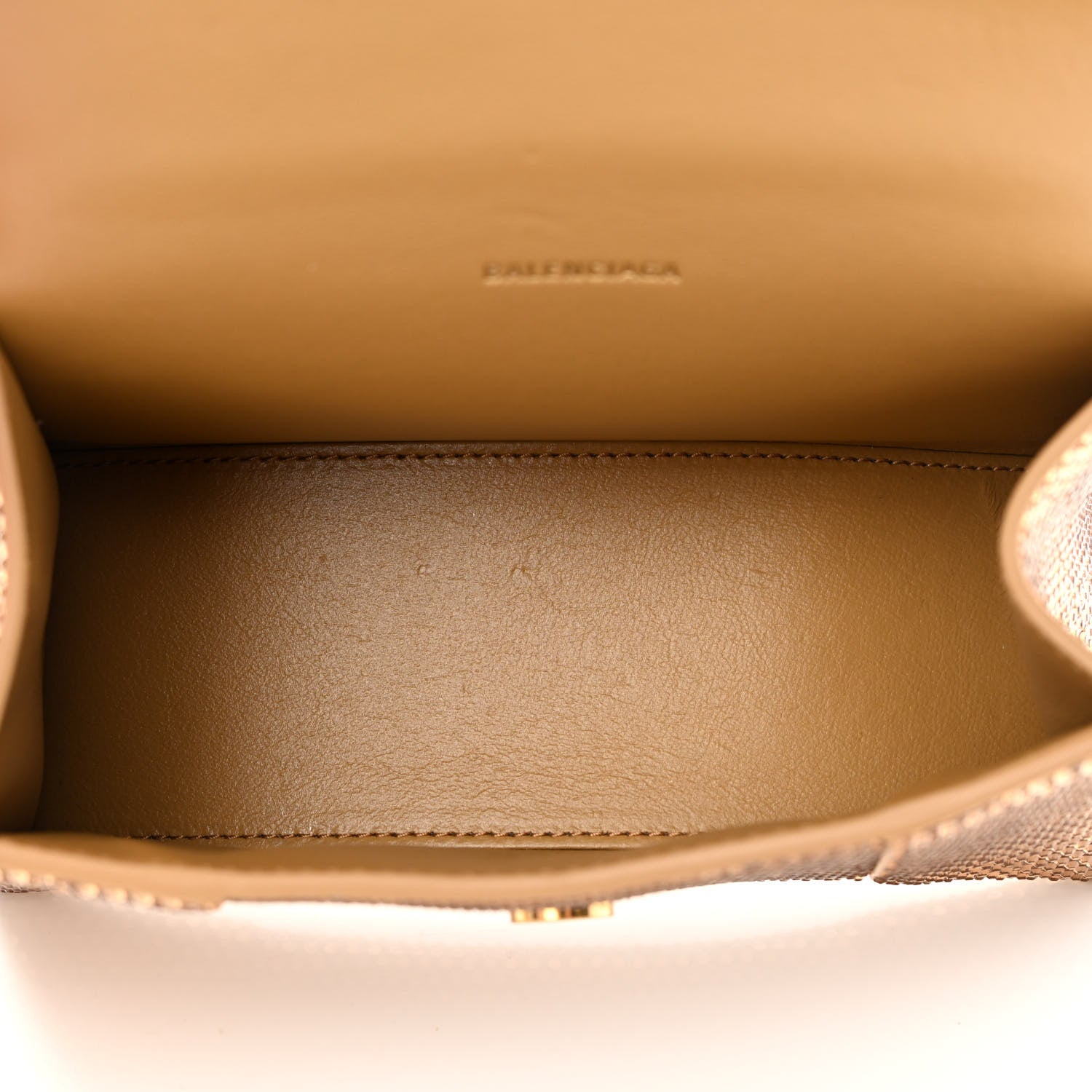 Balenciaga Strass Suede Hourglass Top Handle Bag XS Gold 5 of 13