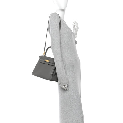 Hermes Togo Kelly Retourne 28 Gris Meyer 2 of 11