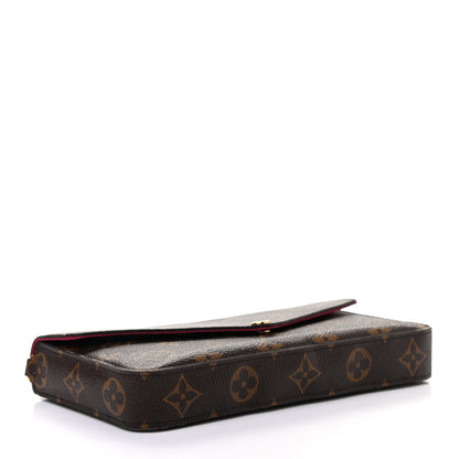 Louis Vuitton Monogram Pochette Felicie Chain Wallet Fuchsia 3 of 8