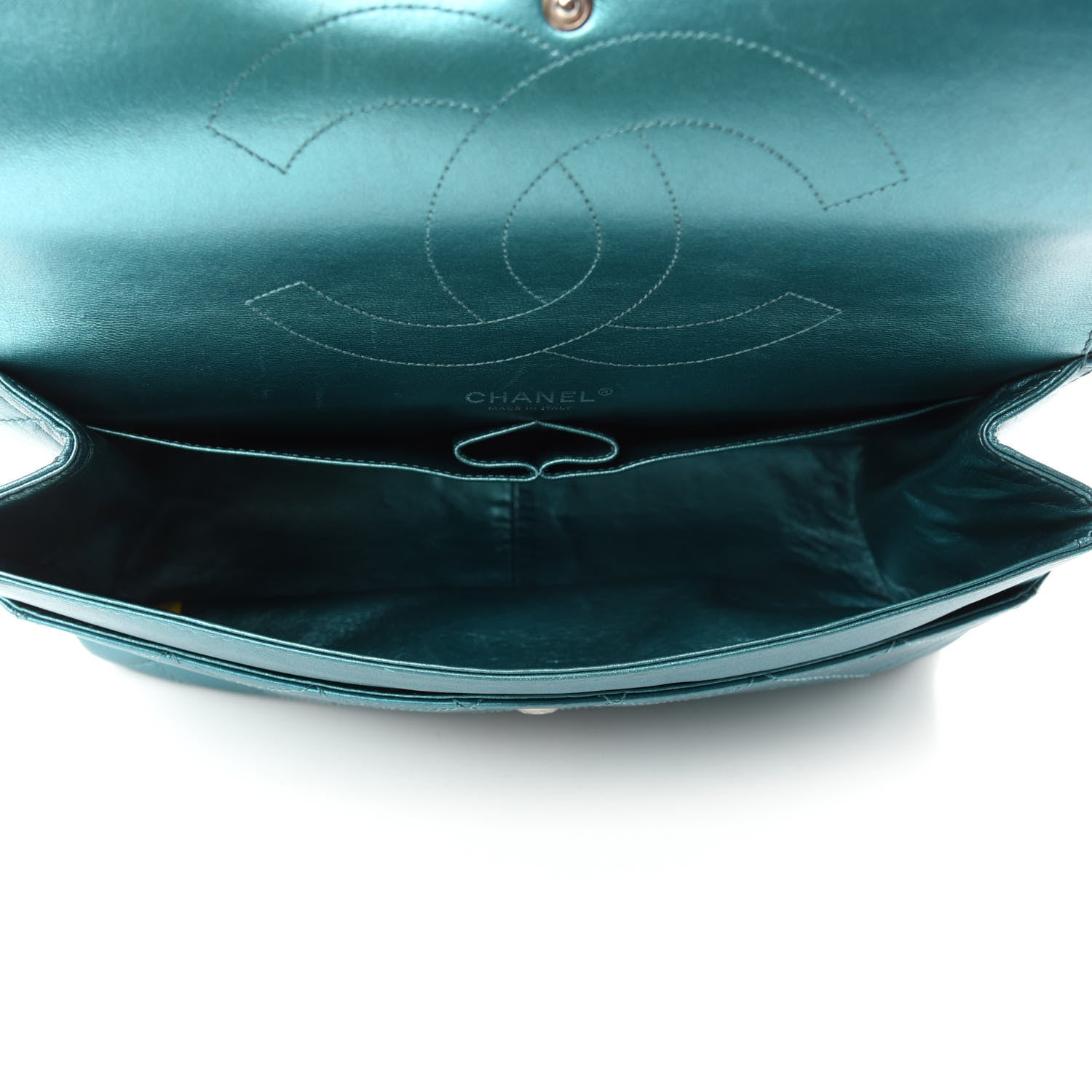 Chanel Metallic Calfskin Quilted 2.55 Reissue 227 Flap Turquoise 6 of 15