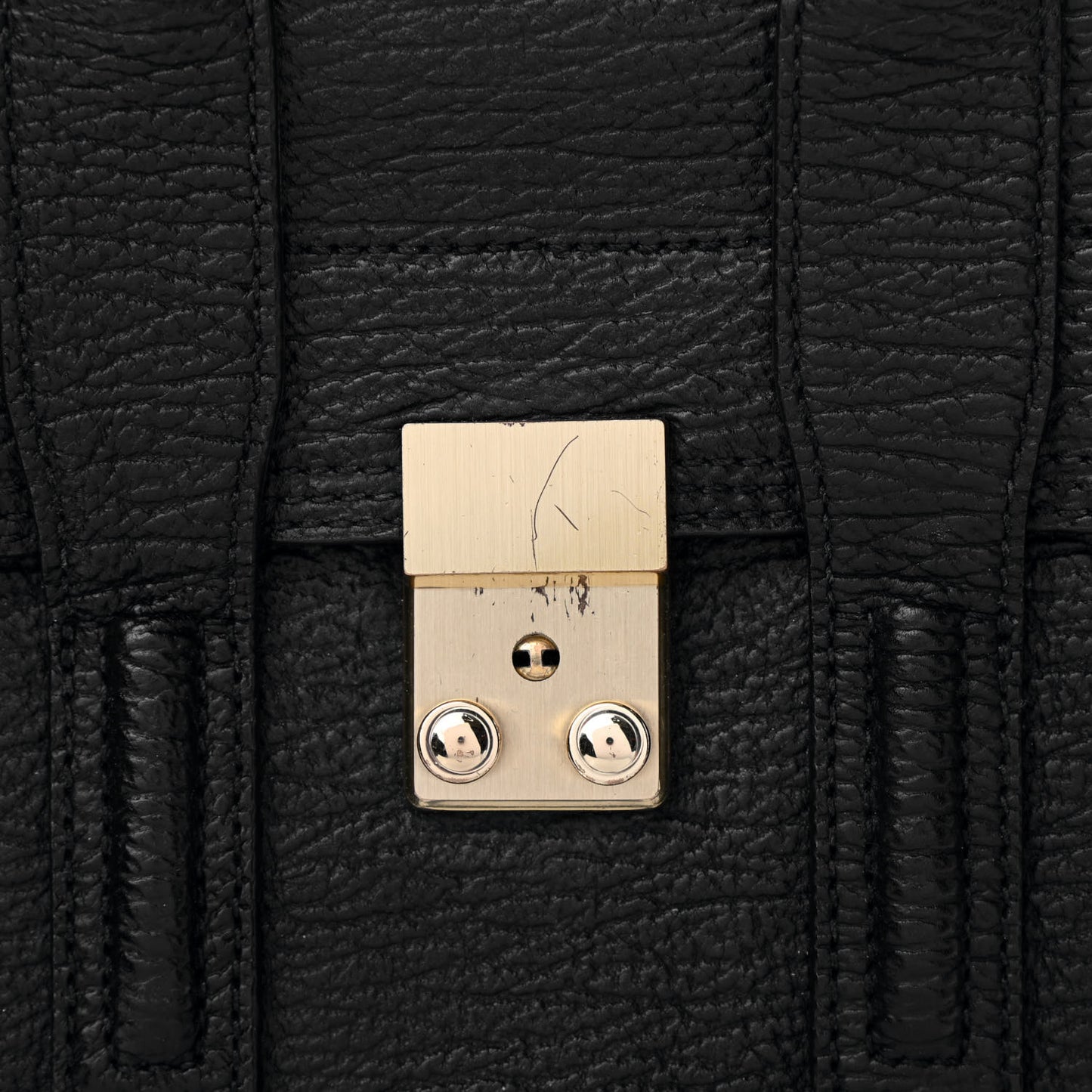 Textured Calfskin Mini Pashli Satchel Black
