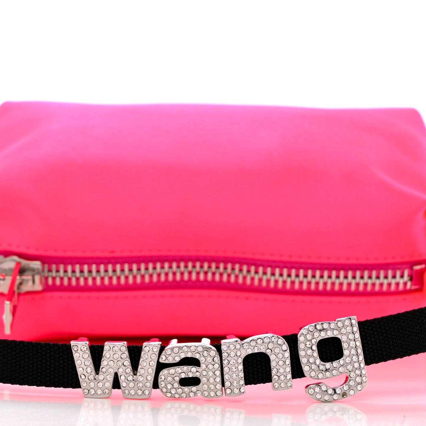 Satin Crystal Heiress Pouch Pink