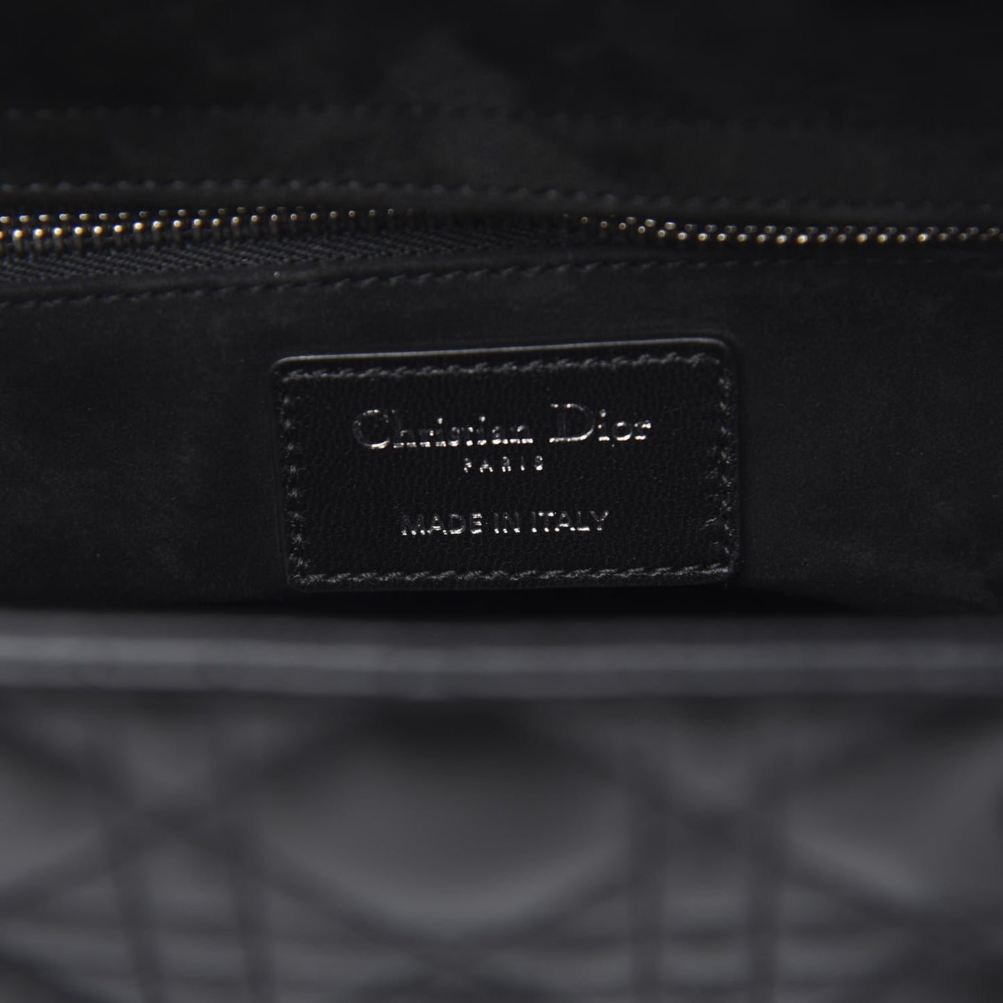 Lambskin Cannage Medium Lady Dior Black