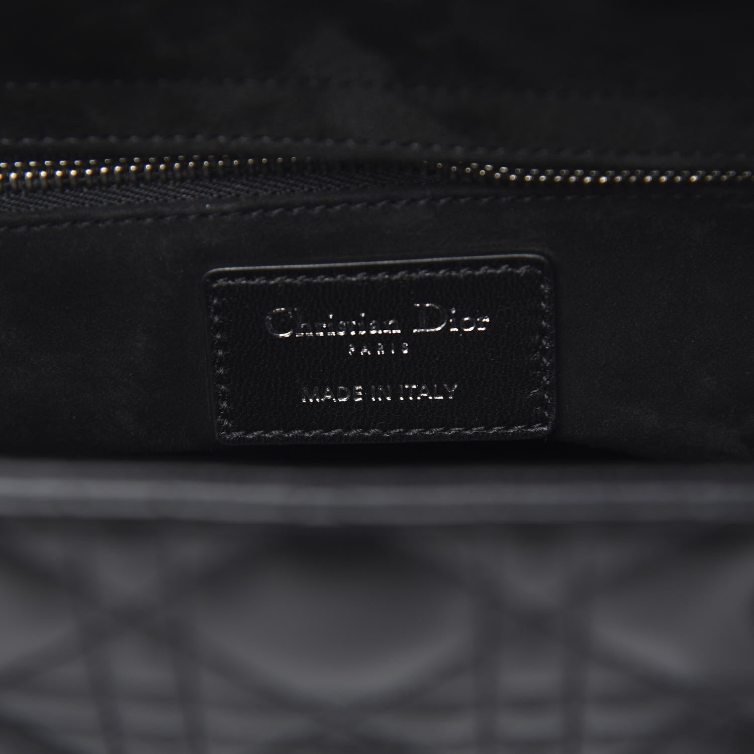 Christian Dior Lambskin Cannage Medium Lady Dior Black 6 of 10