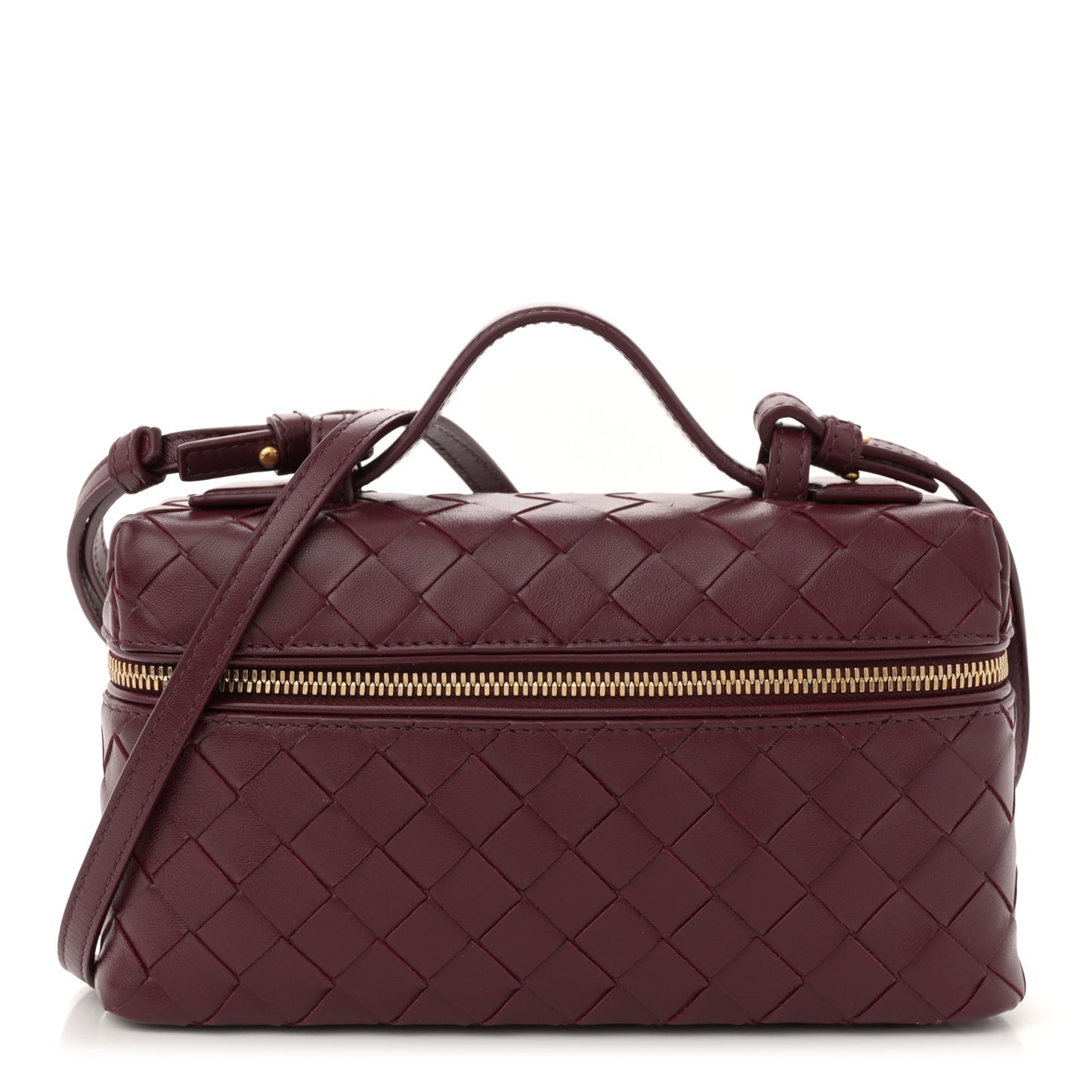 Calfskin Intrecciato Bang Bang Vanity Case Barolo
