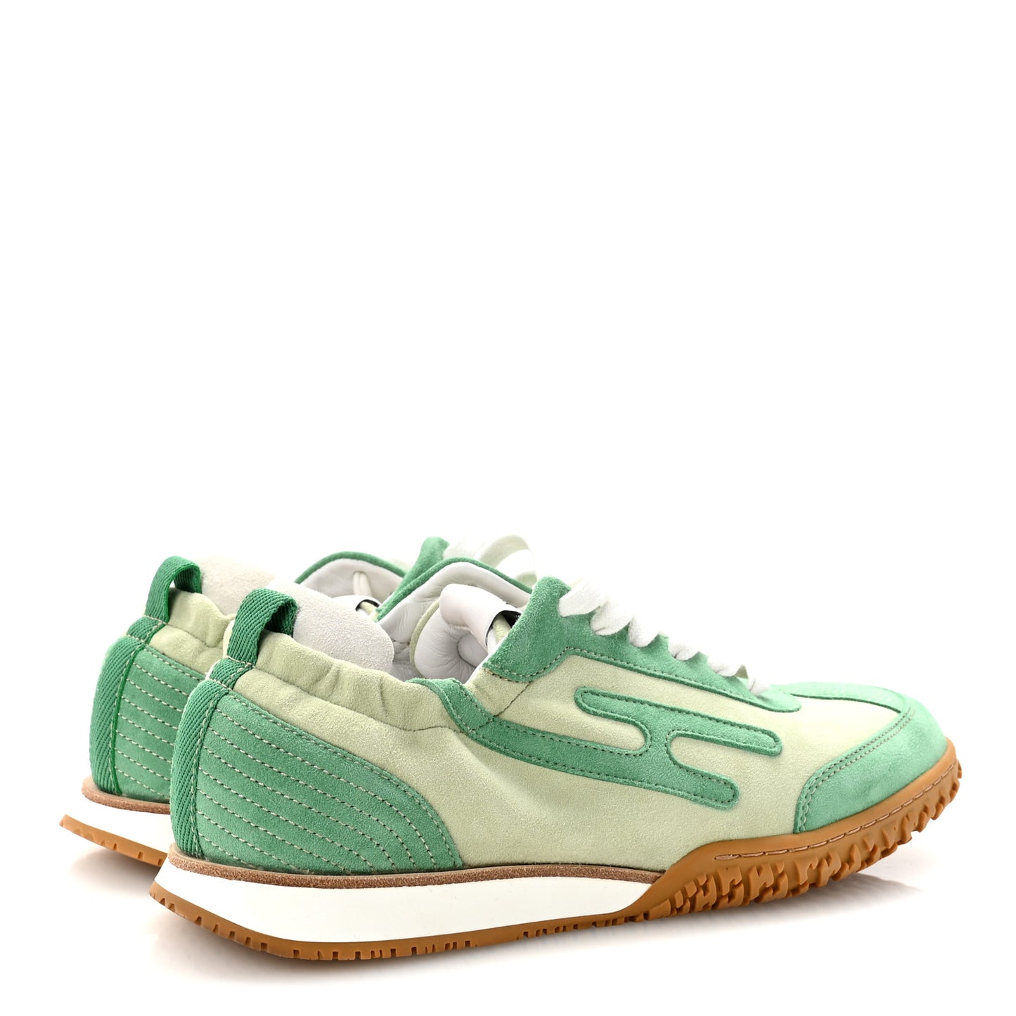Suede Goatskin Jet Sneakers 38.5 Vert De Mer Vert Opaline