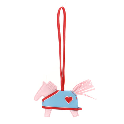 Hermes Milo Lambskin Grigri Rodeo Robeo Coeur Bag Charm PM Rose Darling Rouge Radieux Celeste 1 of 5