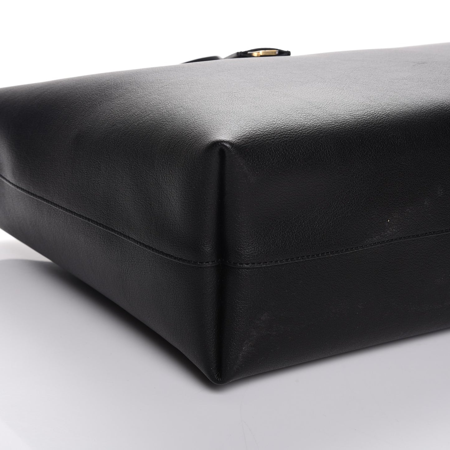 Calfskin Large Shopping Tote Black