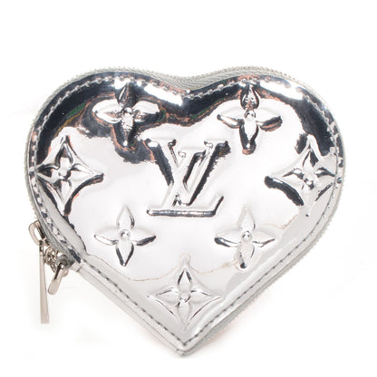 Louis Vuitton Monogram Miroir Heart Coin Purse Silver 1 of 7