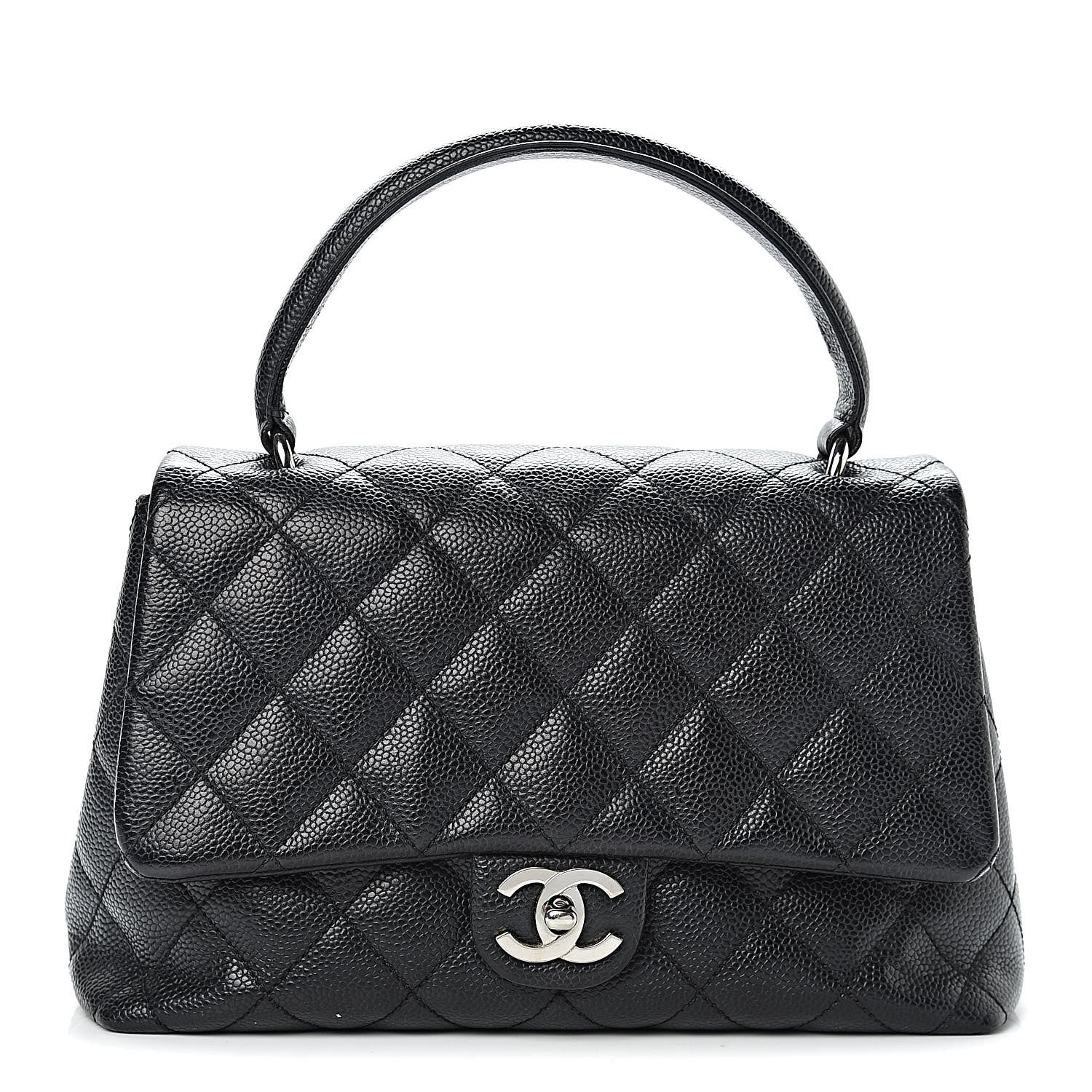 Chanel Caviar Quilted Medium Kelly Flap Bag Black 1 of 16