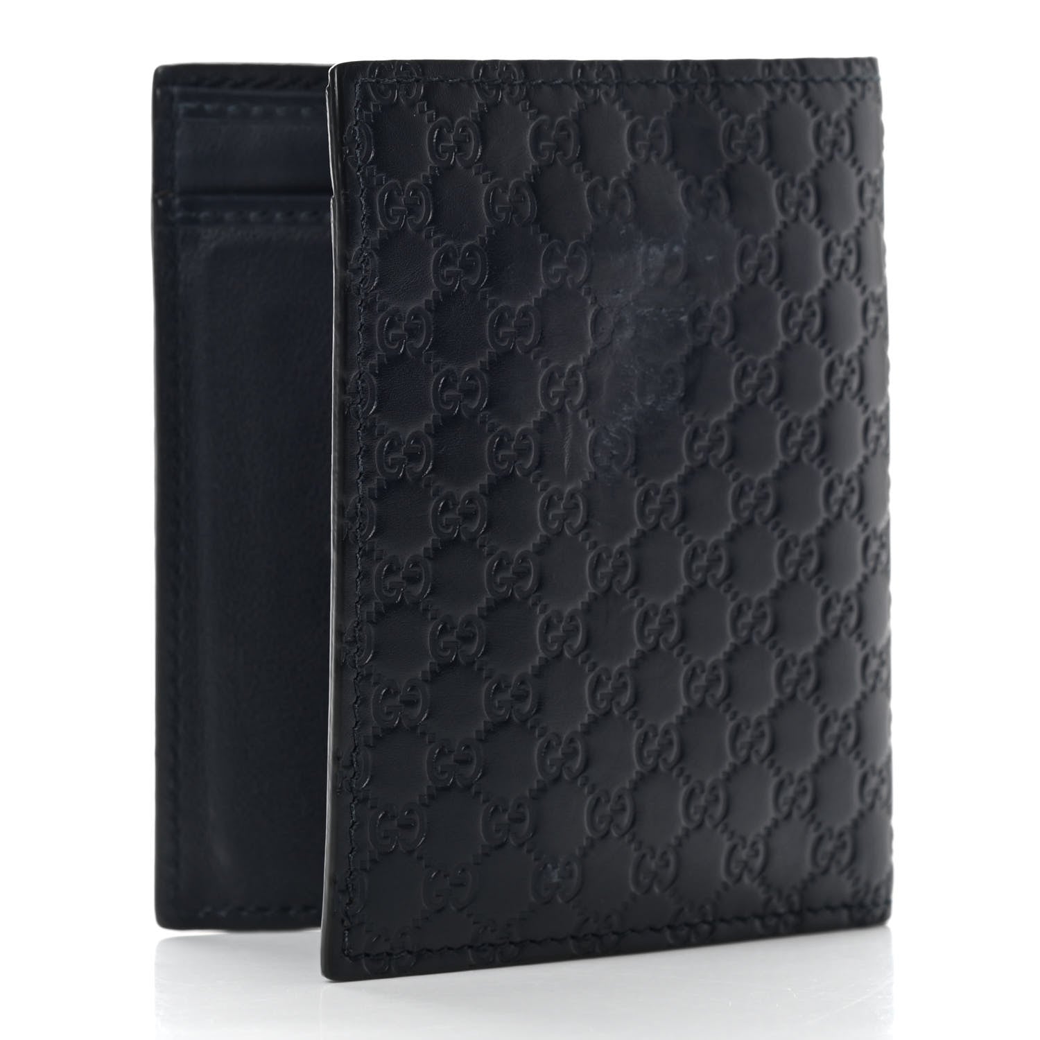 Gucci Microguccissima Bi-Fold Wallet Navy 3 of 9