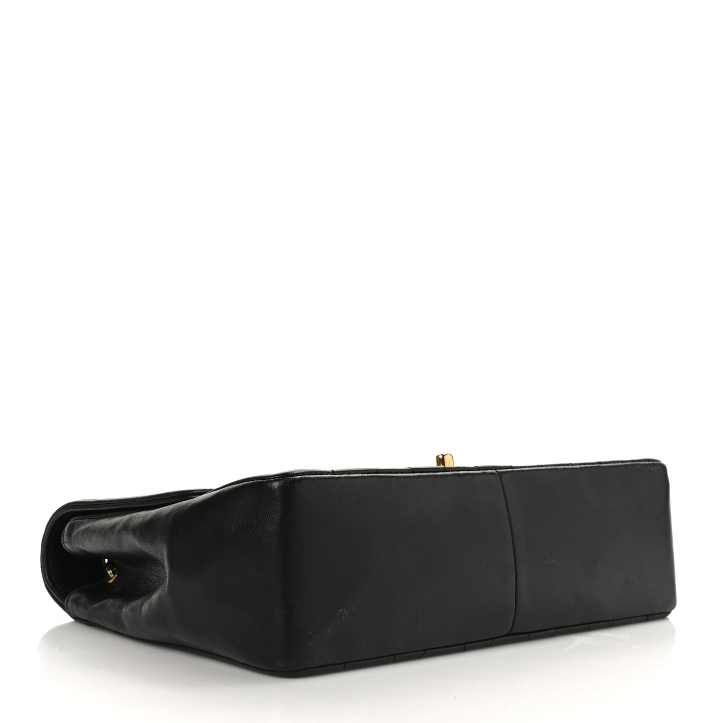 Lambskin Quilted Medium Single Flap Black