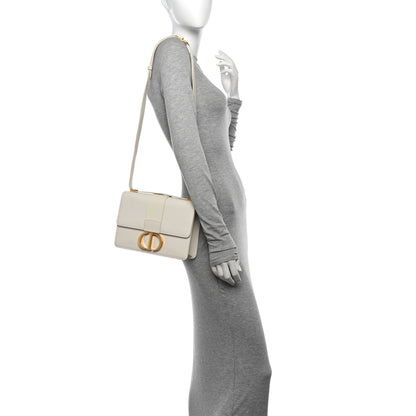 Christian Dior Grained Calfskin 30 Montaigne Flap Bag White 2 of 13