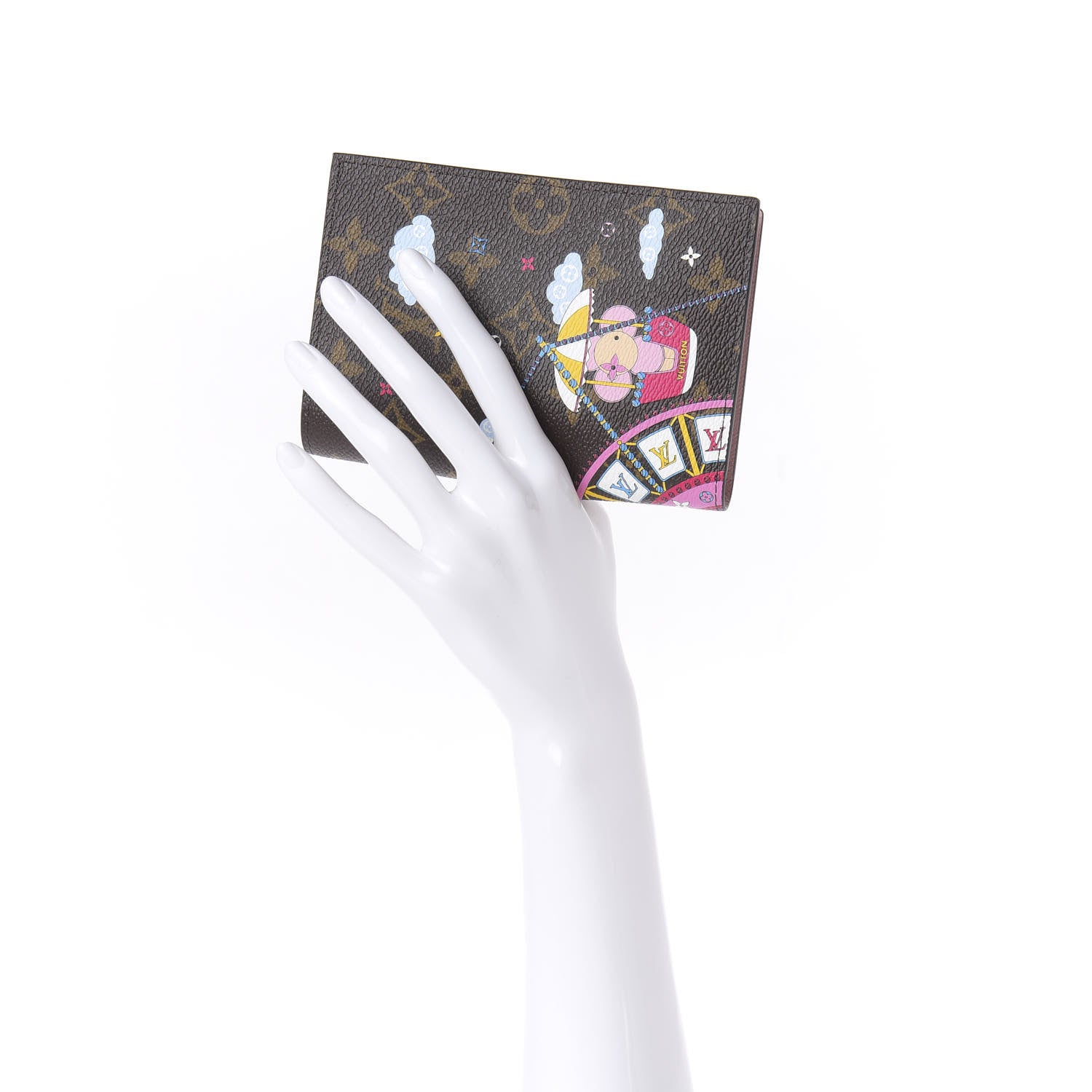 Louis Vuitton Monogram 2020 Christmas Animation Big Wheel Passport Cover Rose Ballerine 2 of 8