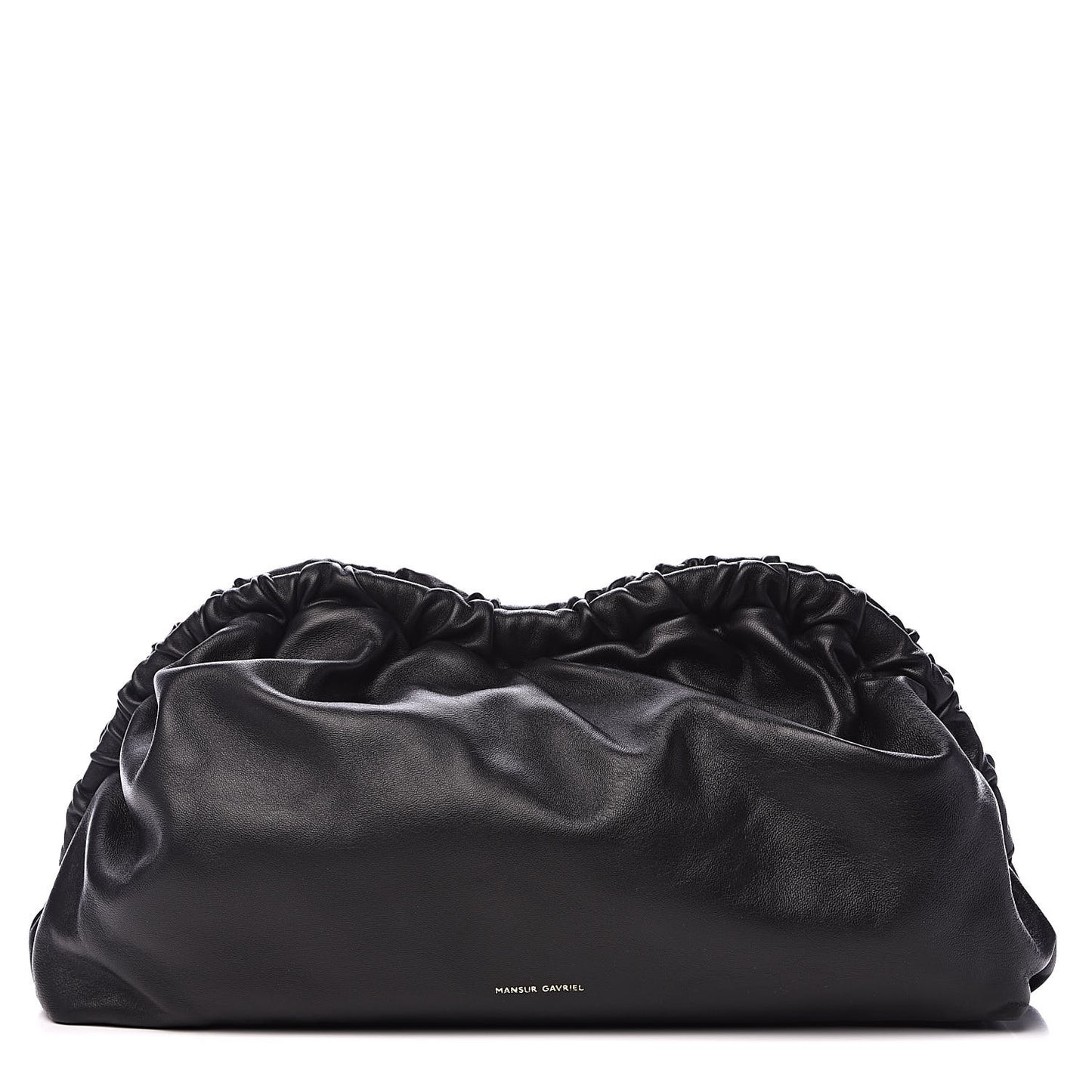 Lambskin Cloud Clutch Black Flamma