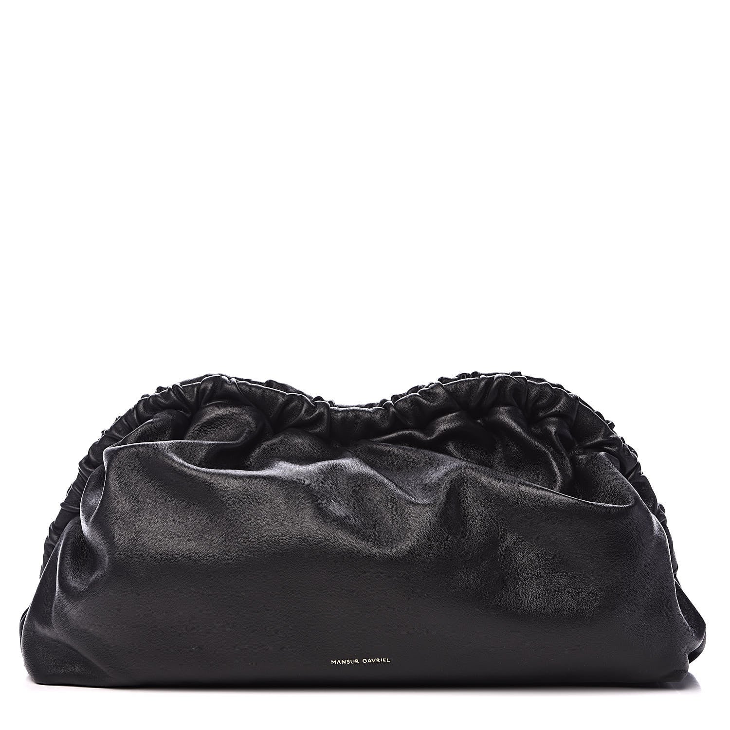 Mansur Gavriel Lambskin Cloud Clutch Black Flamma 1 of 9