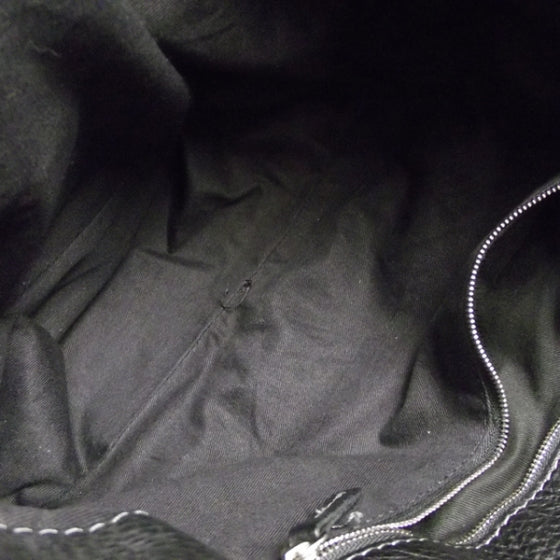 Leather Paddington Tote Noir