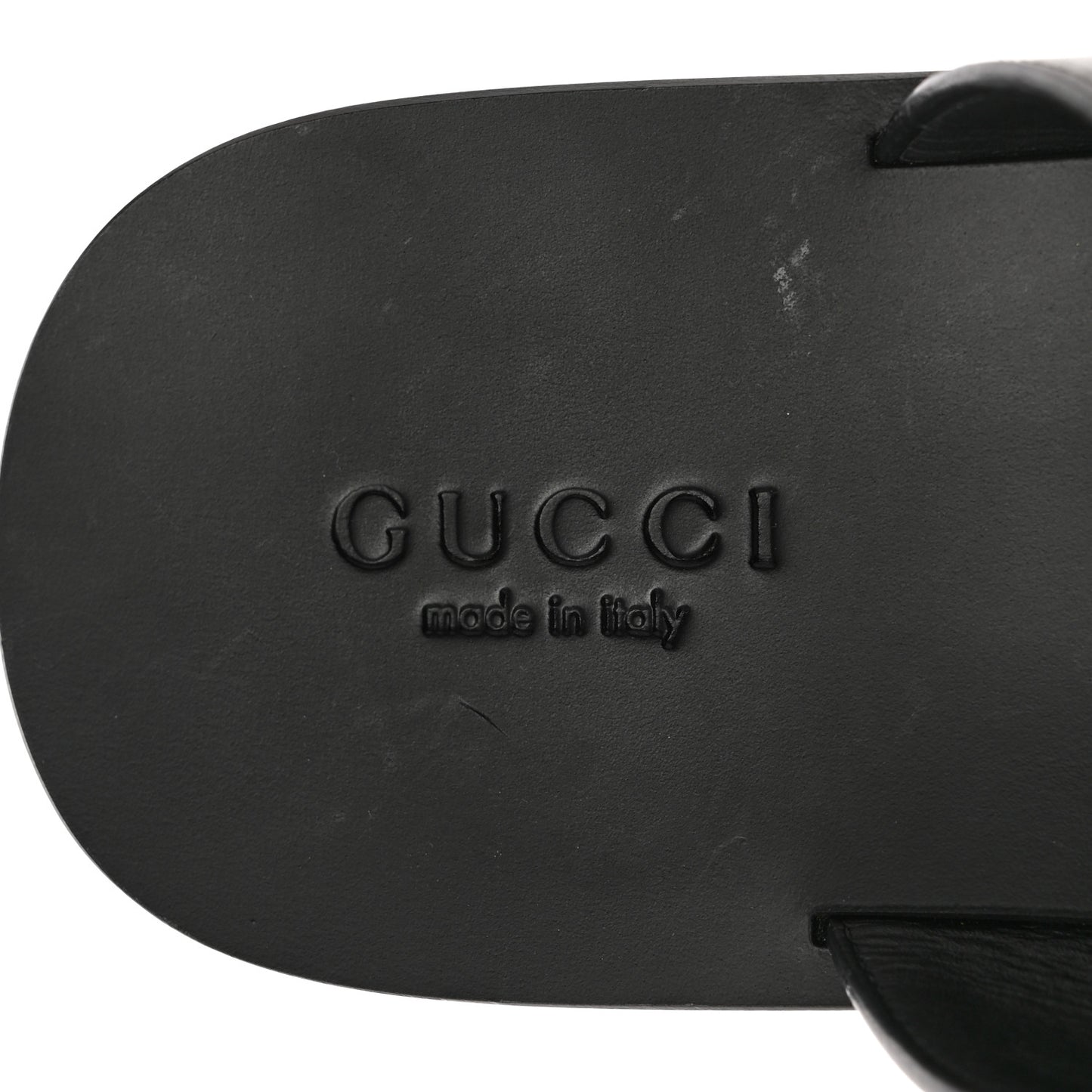 Rei Calfskin Cirano Lux Mens GG Marmont Thong Flat Sandals 6 Black