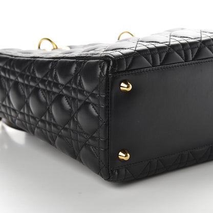 Christian Dior Lambskin Cannage Large Lady Dior Black 8 of 10