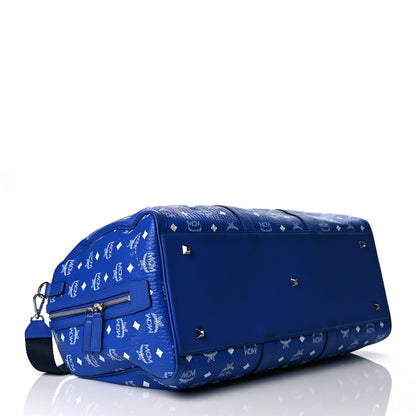 MCM Visetos Medium Traveler Weekender Duffle Bag Blue 3 of 10