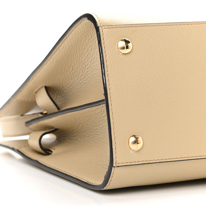 Burberry Grainy Calfskin Small Title Bag Light Beige 7 of 9