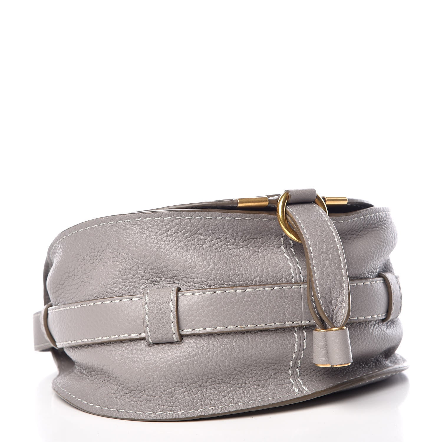 Chloe Calfskin Mini Marcie Round Crossbody Bag Cashmere Grey 4 of 7